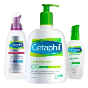 Cetaphil Kit – Espuma de Limpeza + Hidratante Facial + Loção Hidratante Kit